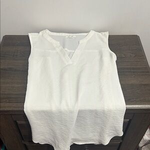 Maurices White V-Neck Sleeveless Blouse